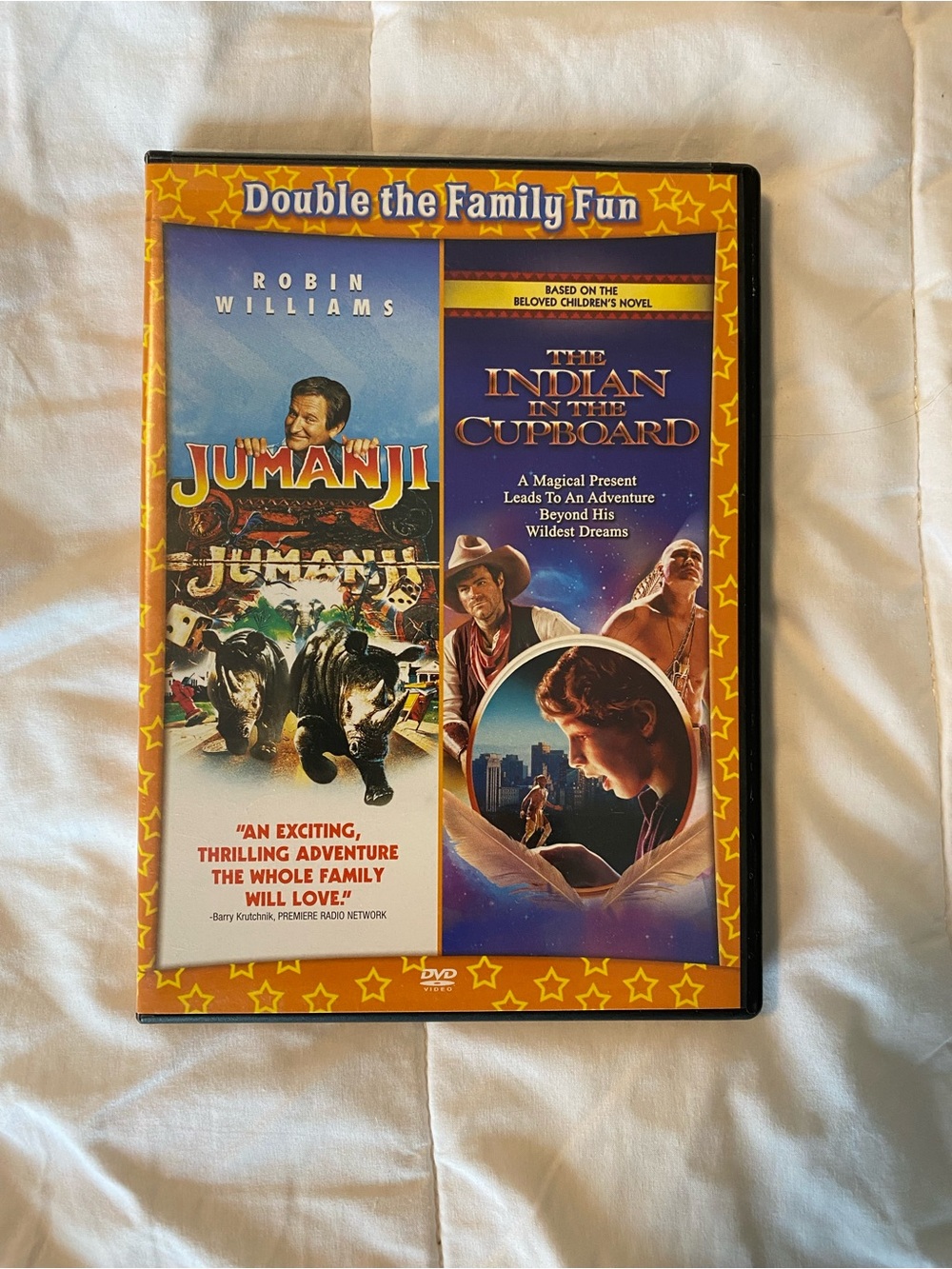 Jumanji / The Indian in the Cupboard Double Feature DVD - Yellow